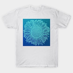 Aqua Blue Sunflower T-Shirt